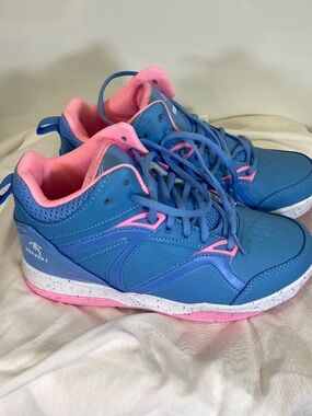 AND1 Pink Blue White High Top Sneakers Kids Sz 5 NEVER WORN